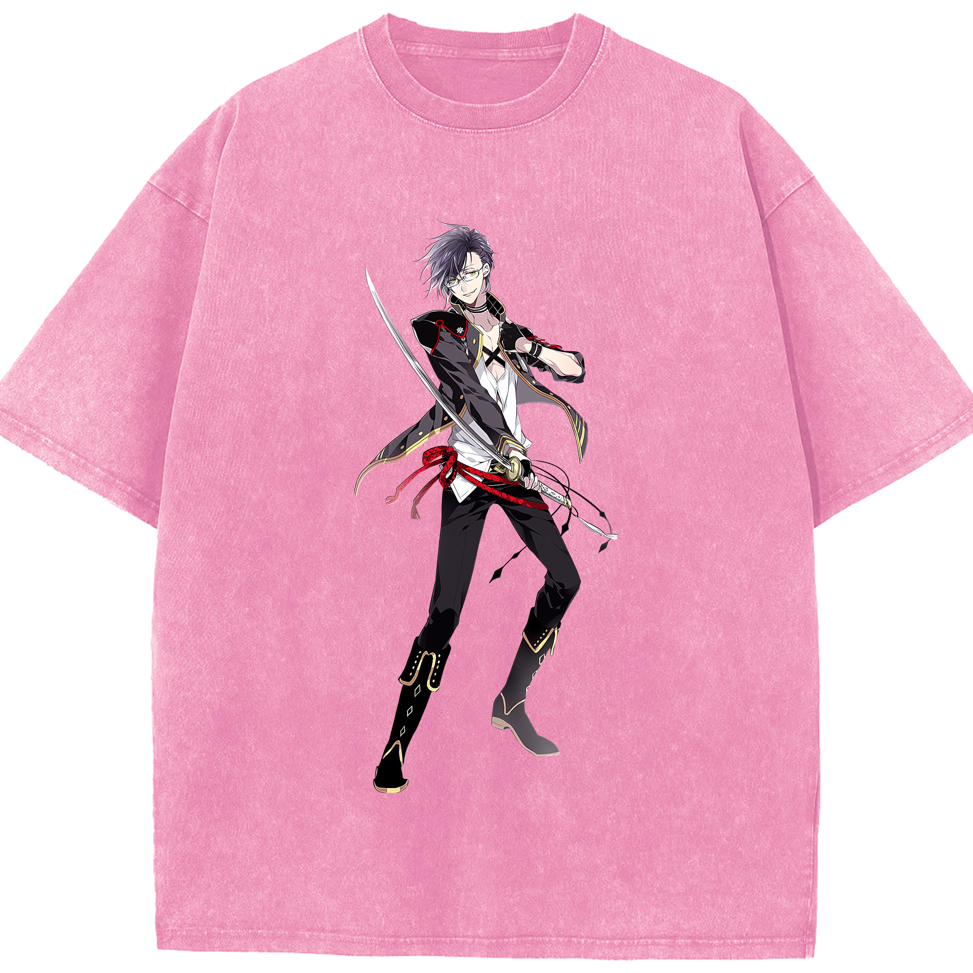 （画像用） 刀剣乱舞 Touken Ranbu 綿100% ヴィンテージ風 半袖Tシャツ（フロントプリント）